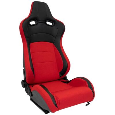 AutoStyle Asiento Deportivo MS - Respaldo Ajustable - Negro/Rojo AutoStyle Asiento Deportivo MS - Respaldo Ajustable - Negro/Rojo