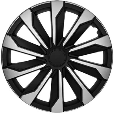 AutoStyle Cubiertas de Rueda 16 Pulgadas Plata/Negro - Cubiertas de Rueda AutoStyle Cubiertas de Rueda 16 Pulgadas Plata/Negro - Cubiertas de Rueda