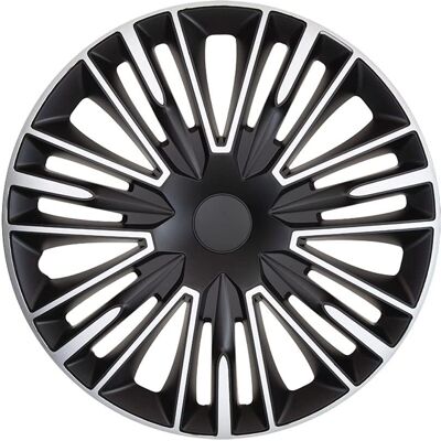 AutoStyle Jerez 14-inch Zilverkleurige/Zwarte Wielkappen Set AutoStyle Jerez 14-inch Zilverkleurige/Zwarte Wielkappen Set