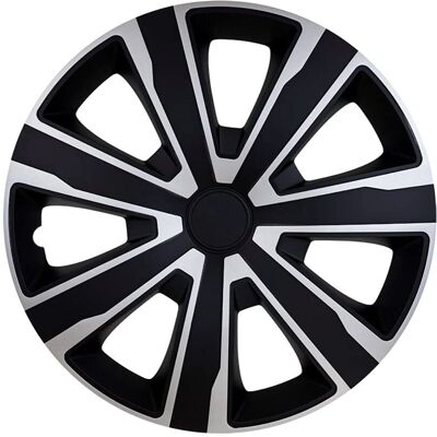 AutoStyle Set di 4 Copri Ruote Tenzo 15 Pollici Argento/Nero - Set di Copri Ruote AutoStyle Set di 4 Copri Ruote Tenzo 15 Pollici Argento/Nero - Set di Copri Ruote