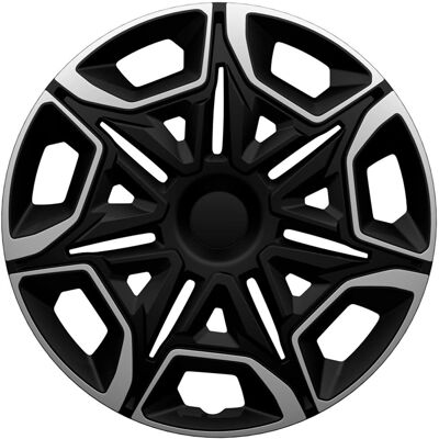 Juego de tapacubos AUTOSTYLE 16 pulgadas Plateado/Negro Juego de tapacubos AUTOSTYLE 16 pulgadas Plateado/Negro