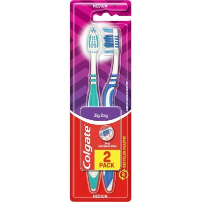 Colgate ZigZag Mediumhammasharja - 2 Kpl Colgate ZigZag Mediumhammasharja - 2 Kpl