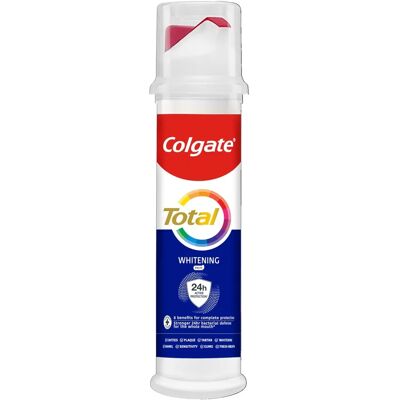 Colgate Total Whitening Zahnpasta - Mit Fluorid, 100 ml Colgate Total Whitening Zahnpasta - Mit Fluorid, 100 ml