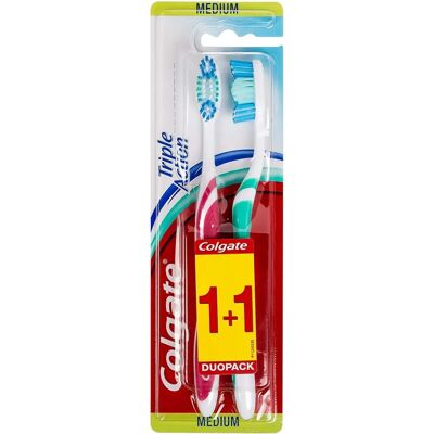 Colgate Triple Action Tandenborstel 2 Stuks - Mondverzorging Colgate Triple Action Tandenborstel 2 Stuks - Mondverzorging
