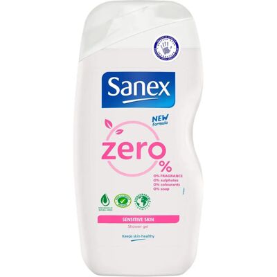 Gel Douche Sensible Sanex Zero % - Peau Sensible - Publicité Gel Douche Sensible Sanex Zero % - Peau Sensible - Publicité