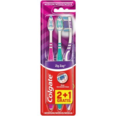 Brosse à dents Zig Zag Colgate - Nettoyage Profond - 3 pcs Brosse à dents Zig Zag Colgate - Nettoyage Profond - 3 pcs