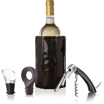 Vacu Vin 3890160 set de herramientas para vino - Abrebotellas, enfriador, vertedor, tapones Vacu Vin 3890160 set de herramientas para vino - Abrebotellas, enfriador, vertedor, tapones