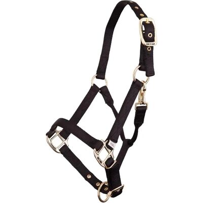 BR Equitation Nylon/Messing Pferdehalfter - Verstellbar Pony BR Equitation Nylon/Messing Pferdehalfter - Verstellbar Pony
