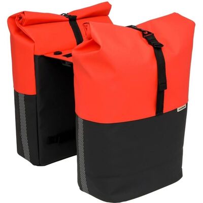 Looxs Nyborg Double MIK Fietstassen - 34L - Zwart-Rood Looxs Nyborg Double MIK Fietstassen - 34L - Zwart-Rood
