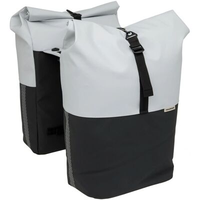Looxs Nyborg Doppel Fahrradtaschen - 34L - Schwarz-Grau Looxs Nyborg Doppel Fahrradtaschen - 34L - Schwarz-Grau