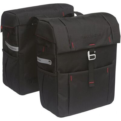 Looxs Schwarze Doppel-Fahrradtasche - 37L Wasserfest Sportlich Looxs Schwarze Doppel-Fahrradtasche - 37L Wasserfest Sportlich