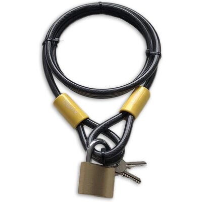 Lynx - 1,5m kabelslot - Lengte 1,5 m - Diameter 10 mm - Cable lock Lynx - 1,5m kabelslot - Lengte 1,5 m - Diameter 10 mm - Cable lock