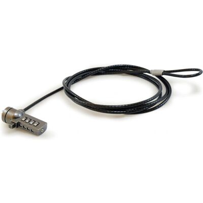 Cadeado de Cabo Conceptronic - 1,8 m Fecho de Combinação Preto Cadeado de Cabo Conceptronic - 1,8 m Fecho de Combinação Preto