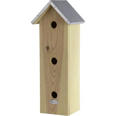 Niche NKM de Esschert Design - Maison d'oiseaux en bois avec 3 compartiments Niche NKM de Esschert Design - Maison d'oiseaux en bois avec 3 compartiments