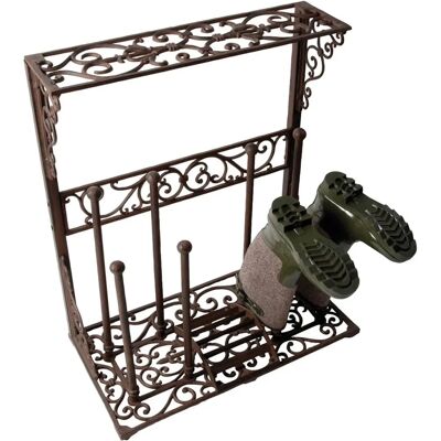 Rack à bottes Esschert Design Taille L en fonte LH44 - Rangement pour 4 paires - Publicité Rack à bottes Esschert Design Taille L en fonte LH44 - Rangement pour 4 paires - Publicité