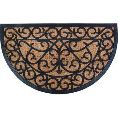 Tappetino ingresso Esschert Design RB07 - Forma a mezzaluna in gomma e fibra di cocco Tappetino ingresso Esschert Design RB07 - Forma a mezzaluna in gomma e fibra di cocco