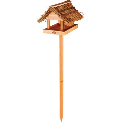 Mangeoire Esschert - Bois de pin avec toit en osier - 27x29x113 cm - Publicité Mangeoire Esschert - Bois de pin avec toit en osier - 27x29x113 cm - Publicité