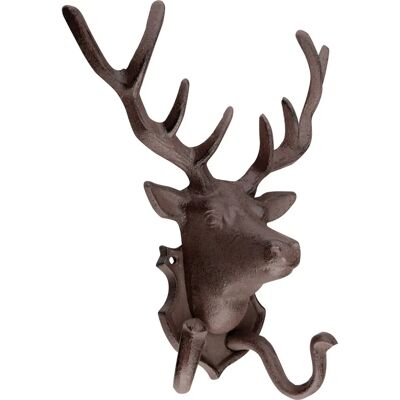 Esschert Design HSTNN-DB42 Gancho de pared ciervo - Gusseisen, marrón Esschert Design HSTNN-DB42 Gancho de pared ciervo - Gusseisen, marrón