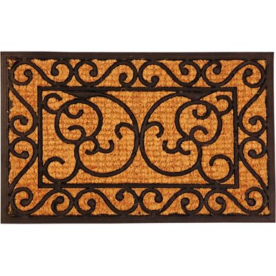 Esschert Design Türmatte aus Gummi, mit Kokos Auflage, Fußmatte, Fußabtreter, Türvorleger, Maße ca. 60 x 40 cm - Türmatte Esschert Design Türmatte aus Gummi, mit Kokos Auflage, Fußmatte, Fußabtreter, Türvorleger, Maße ca. 60 x 40 cm - Türmatte