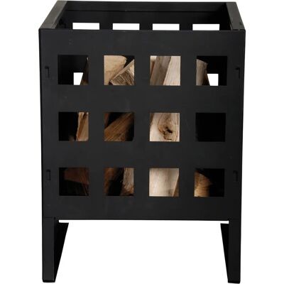 Esschert Design FF87 Fire Pit - Square Black Metal Outdoor Fireplace Esschert Design FF87 Fire Pit - Square Black Metal Outdoor Fireplace