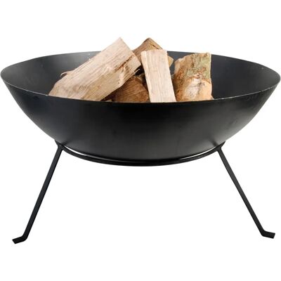 Galla Steel Fire Bowl - Outdoor Portable Fireplace - Firewood - Black Galla Steel Fire Bowl - Outdoor Portable Fireplace - Firewood - Black