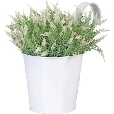 Ensemble de pots de fleurs en zinc blanc Esschert Design avec crochets - 12 pcs - Publicité Ensemble de pots de fleurs en zinc blanc Esschert Design avec crochets - 12 pcs - Publicité