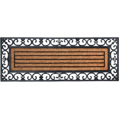 Tapis de porte en caoutchouc et coco Esschert Design RB109 - Publicité Tapis de porte en caoutchouc et coco Esschert Design RB109 - Publicité