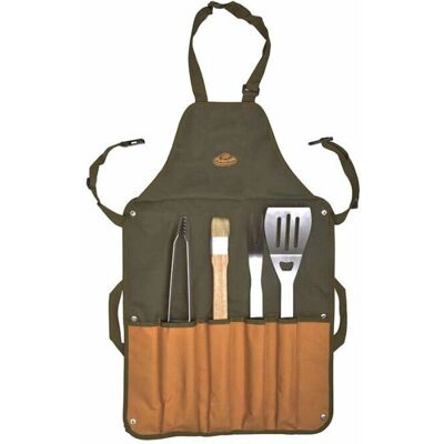 Esschert Design, Kochschürze, Grillschürze mit Grillbesteck, Dunkelorange Esschert Design, Kochschürze, Grillschürze mit Grillbesteck, Dunkelorange