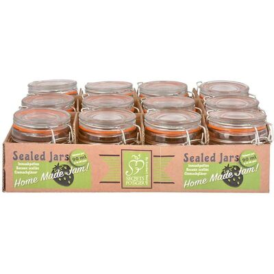 Esschert Design Set van 12 Glazen Potten - 90 ml - Inmaken & Jams Esschert Design Set van 12 Glazen Potten - 90 ml - Inmaken & Jams