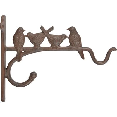 Accessorio da giardino Esschert Design BPH69 - Gancio in ghisa con motivo uccelli Accessorio da giardino Esschert Design BPH69 - Gancio in ghisa con motivo uccelli