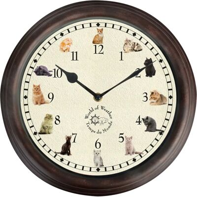 Horloge murale à sons de chat Esschert Design TF015 Horloge murale à sons de chat Esschert Design TF015