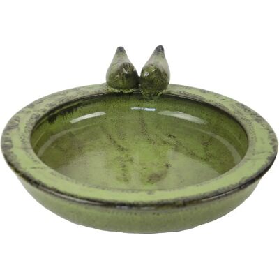 Esschert Design FB489 bird bath - bird bath, decorative with 2 birds, garden, terrace, balcony Esschert Design FB489 bird bath - bird bath, decorative with 2 birds, garden, terrace, balcony