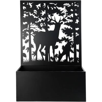 Jardinière Esschert Design PY129 - Treillis motif cerf - Noir - Publicité Jardinière Esschert Design PY129 - Treillis motif cerf - Noir - Publicité