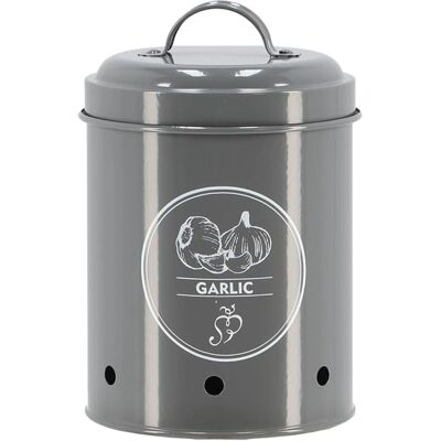 Esschert Design Vorratsdose - Knoblauch - Anthrazit - 1.15L Esschert Design Vorratsdose - Knoblauch - Anthrazit - 1.15L