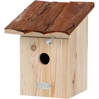 PERAGASHOP - Nichoir avec Toît en Écorce - Pour Oiseaux Sauvages - Publicité PERAGASHOP - Nichoir avec Toît en Écorce - Pour Oiseaux Sauvages - Publicité