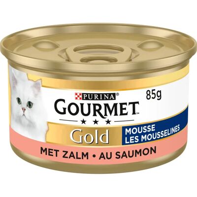 Gourmet Gold Zalm Mousse - Natvoer voor katten - 24x85g Gourmet Gold Zalm Mousse - Natvoer voor katten - 24x85g