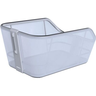 Basil Cento Achter Fietsmand - 21L Aluminium Blauw/Zilver Basil Cento Achter Fietsmand - 21L Aluminium Blauw/Zilver