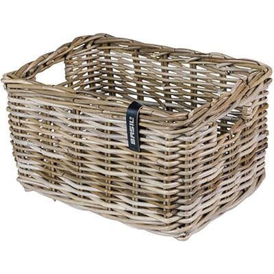 Panier vélo Basil Dax L - Rotin, Gris - Publicité Panier vélo Basil Dax L - Rotin, Gris - Publicité