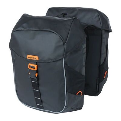 Basil Miles Tarpaulin Sacoche arrière vélo - 34L Noir, Orange - Publicité Basil Miles Tarpaulin Sacoche arrière vélo - 34L Noir, Orange - Publicité
