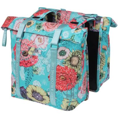Basil Hemelsblau Bloom Field Dubbele Fietstas - 28-35 L Basil Hemelsblau Bloom Field Dubbele Fietstas - 28-35 L