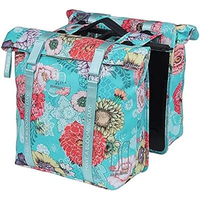 Basil Dubbele Tas BLOOM FIELD MIK 28-35 liter sky blue - Fietstas Basil Dubbele Tas BLOOM FIELD MIK 28-35 liter sky blue - Fietstas