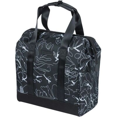 Sacoche Vélos Basil Grand Flower - Noir, 23L, Imperméable - Publicité Sacoche Vélos Basil Grand Flower - Noir, 23L, Imperméable - Publicité