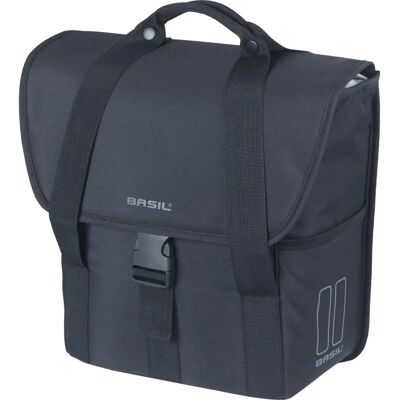 Basil Go Bike Bag - 18L, Black, Reflective, Hook-On System Basil Go Bike Bag - 18L, Black, Reflective, Hook-On System