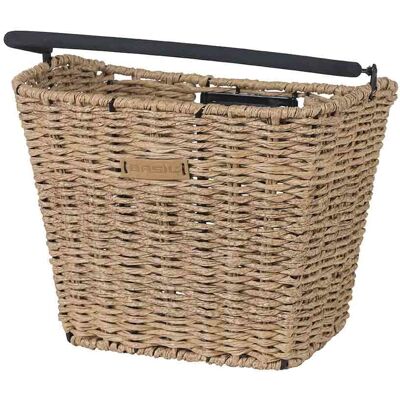 Basil Bremen Rattan Look KF Vorderrad Fahrrads basket - Seegras Basil Bremen Rattan Look KF Vorderrad Fahrrads basket - Seegras