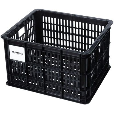 Basil Sykkelkorg M - Resirkulert plast, 29,5L - Svart Basil Sykkelkorg M - Resirkulert plast, 29,5L - Svart