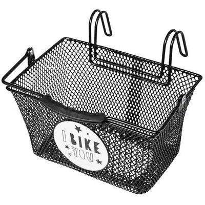 Panier de vélo Basil Tivoli - Noir - Avant/Arrière Acier Plastique - Publicité Panier de vélo Basil Tivoli - Noir - Avant/Arrière Acier Plastique - Publicité