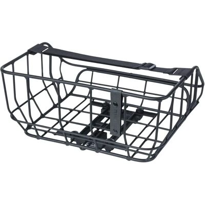 Basil Mik 25l Rear Bike Basket - Aluminum Black Basil Mik 25l Rear Bike Basket - Aluminum Black