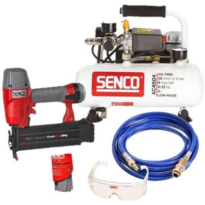 Kit de Cloueur Compact Senco Afn0024kit - FinishPro18Mg + Compresseur - Publicité Kit de Cloueur Compact Senco Afn0024kit - FinishPro18Mg + Compresseur - Publicité