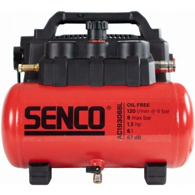 Senco AC19306BL Tragbarer Kompressor - 6L 8 Bar 230V Senco AC19306BL Tragbarer Kompressor - 6L 8 Bar 230V