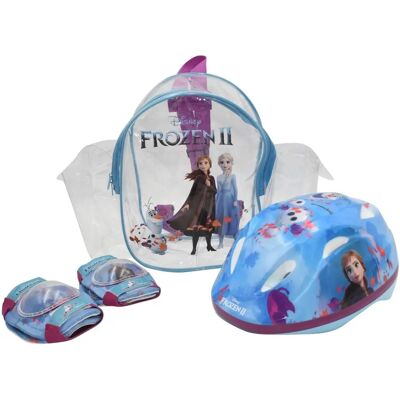 Ensemble de protection Disney Frozen 2 - Casque, genouillères, coudières, sac à dos - Publicité Ensemble de protection Disney Frozen 2 - Casque, genouillères, coudières, sac à dos - Publicité